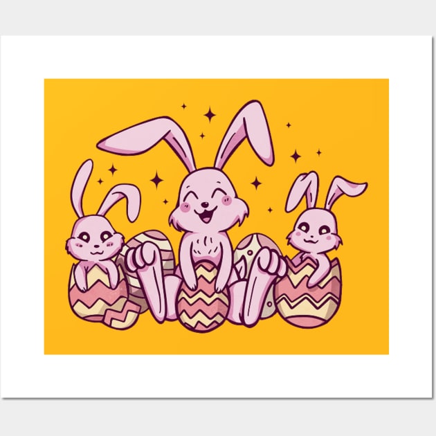 Funny Easter Bunny I'm Just Here For Easter Candy Kids Boys Wall Art by lunacreat